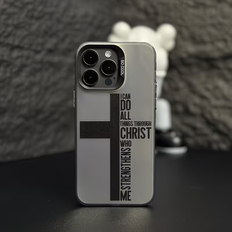 Apple Iphone 16 - Funda Antihuellas con Diseño de Cruz