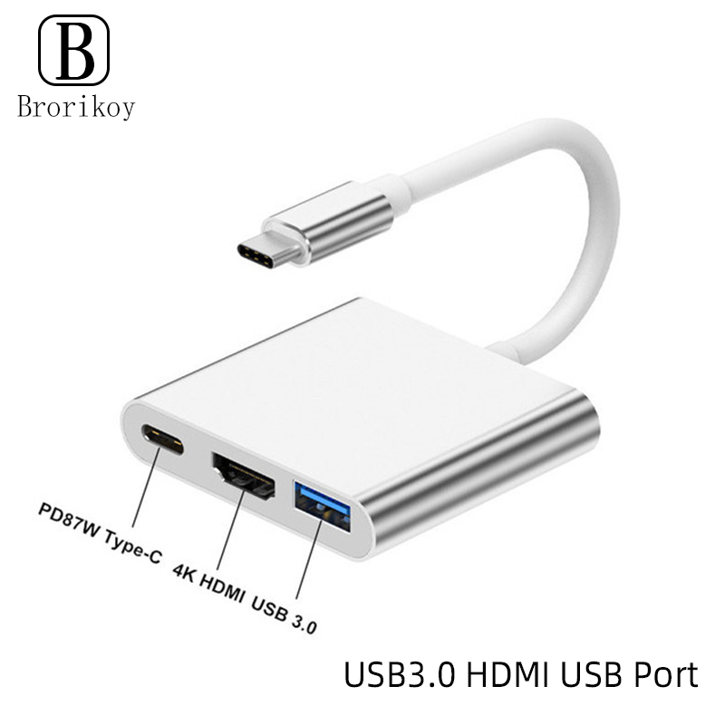 Hub USB tipo C 3 en 1 a HDMI 4 - Tablet Ipad Accessories reseña y precio