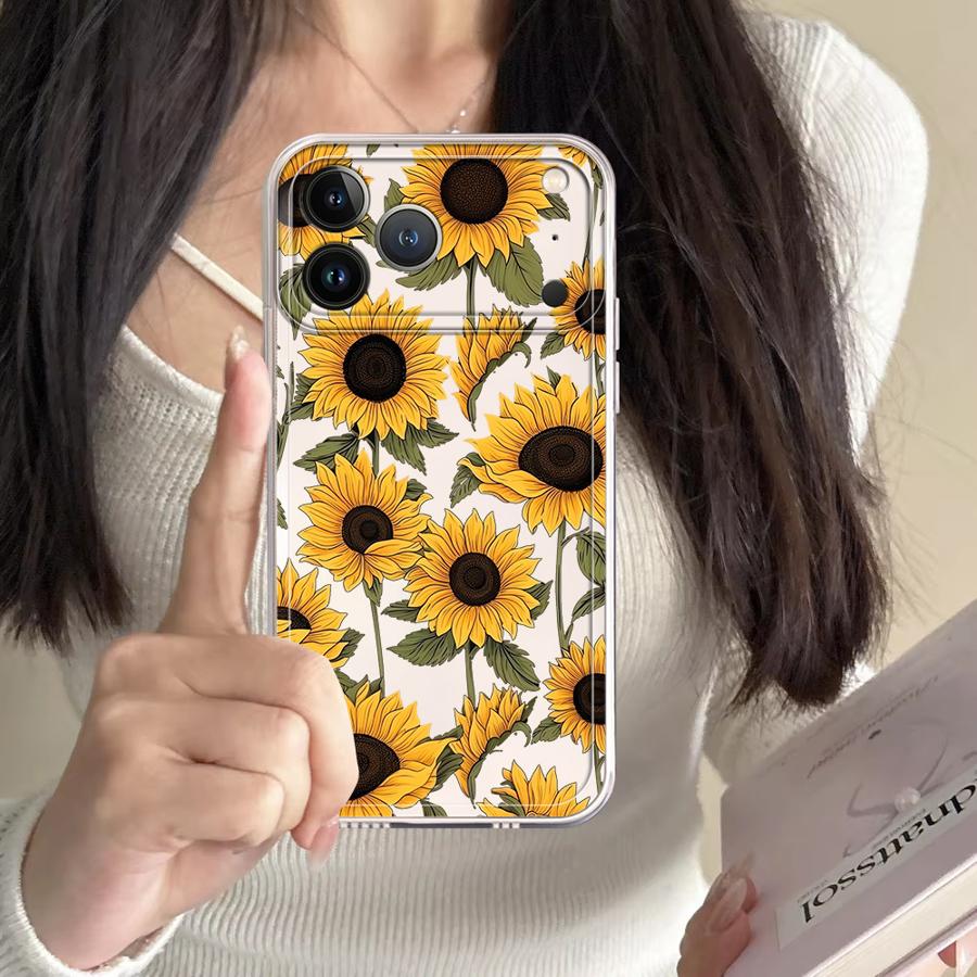 Funda con Diseño de Girasoles  - Apple Iphone 16 reseña y precio