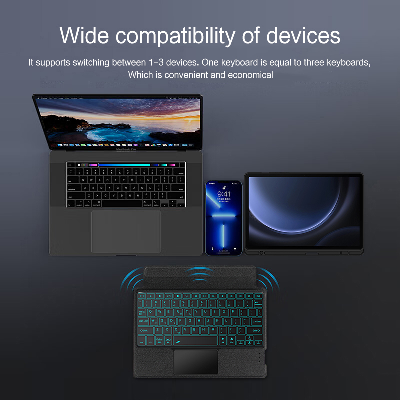 Funda con teclado mágico para  - Samsung Tablet Keyboard Accessories reseña y precio