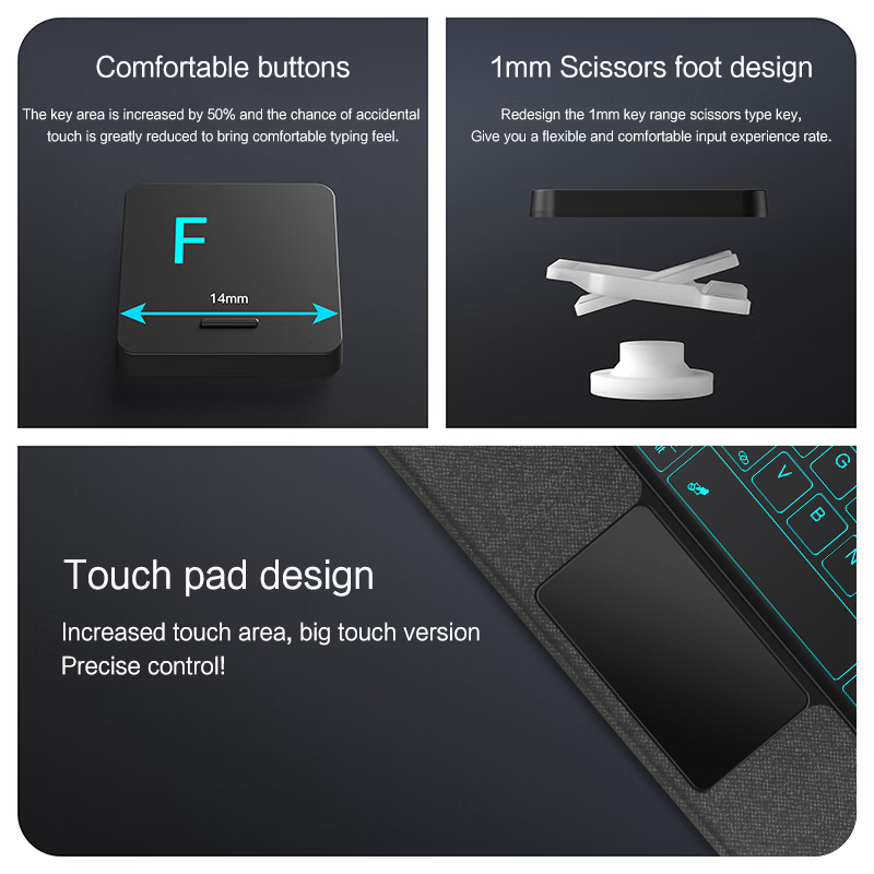 Funda con teclado mágico para  - Samsung Tablet Keyboard Accessories reseña y precio